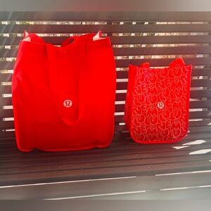 lululemon athletica Red Tote Bag Set